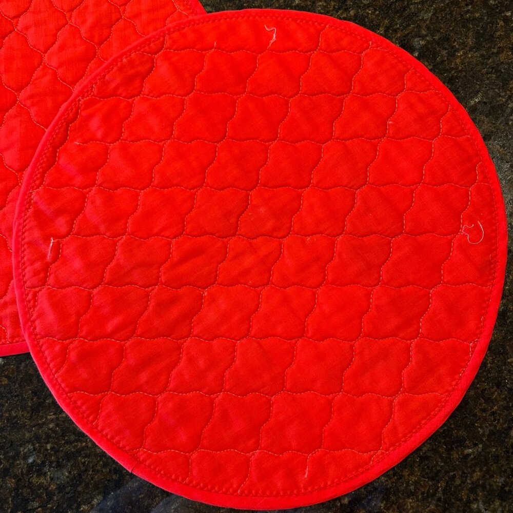 Strawberry Shortcake Vintage 80s Handmade Quilted Placemats Set of 2 16" - Picture 4 of 8